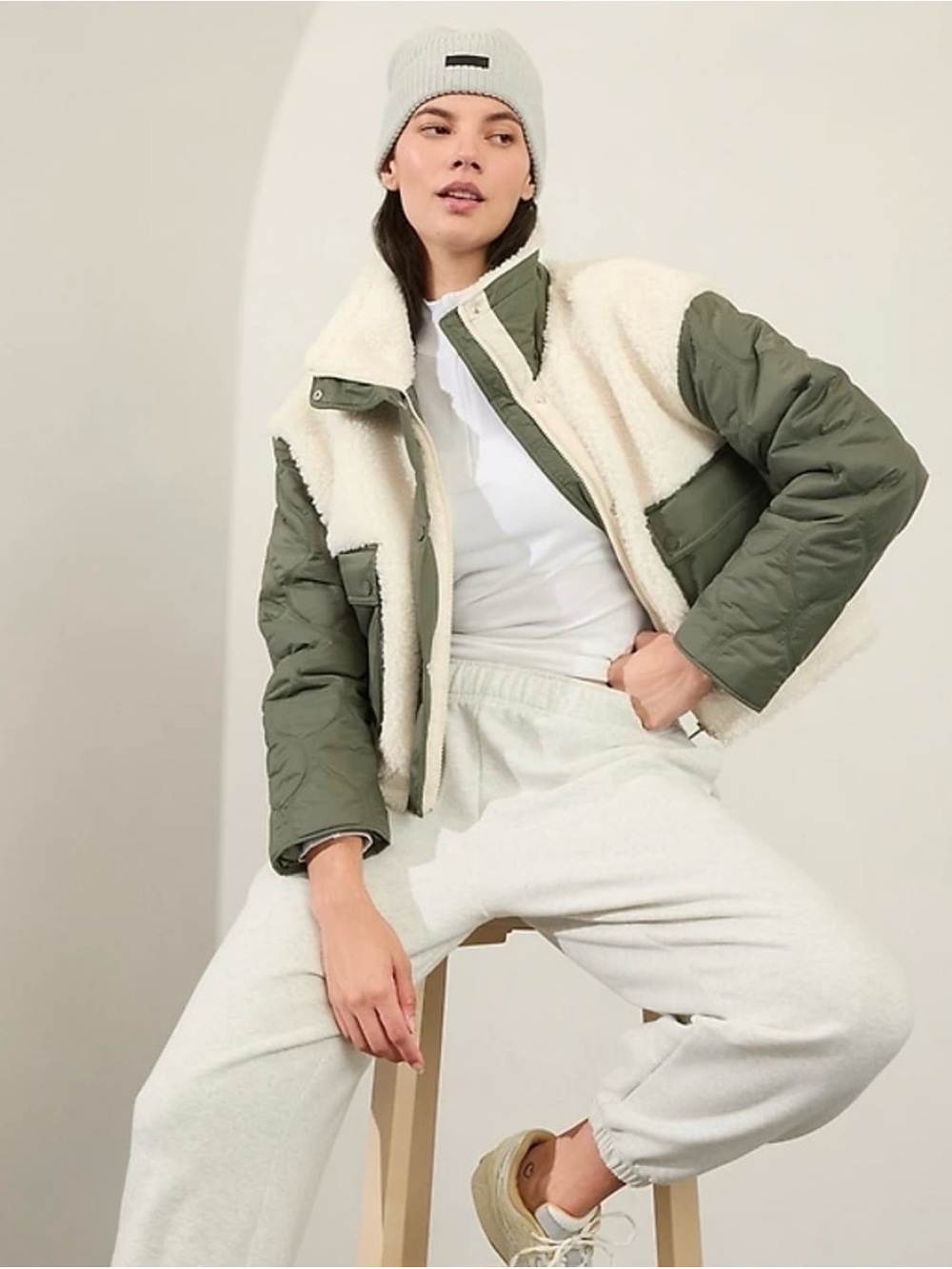 Athleta Fleece Hybrid Jacket